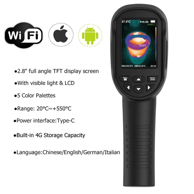 HT-06, 256x192 픽셀, Wi-Fi 연결, 열 - Thermal Imaging Camera 256X192 리뷰 및 가격